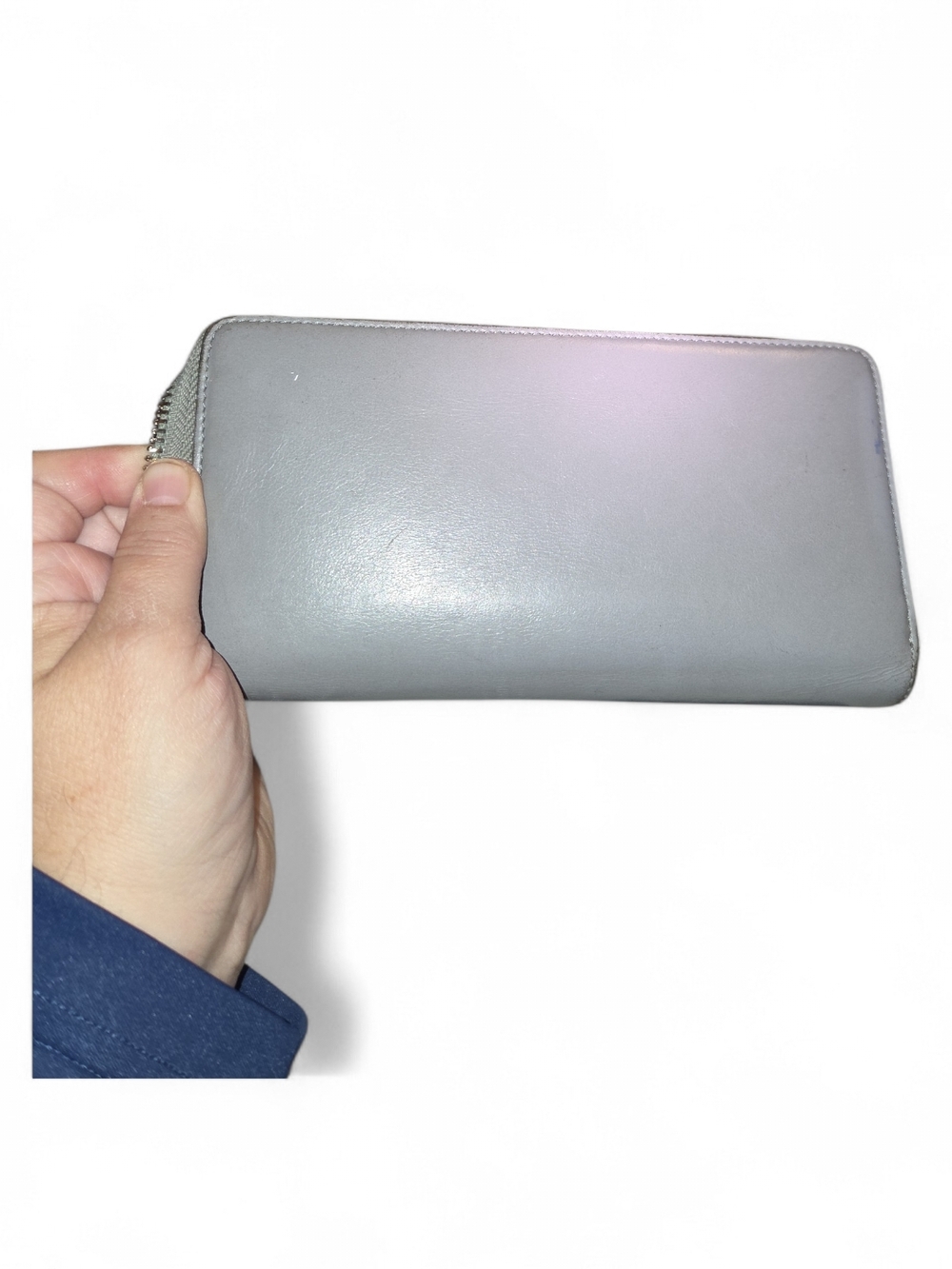 Vivienne Westwood Grey Leather Zip Wallet - Picture 6 of 8